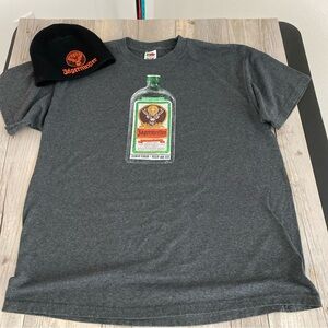 Jägermeister Mens T Shirt Beanie Bundle Fruit Of The Loom Best XL (READ FLAWS)